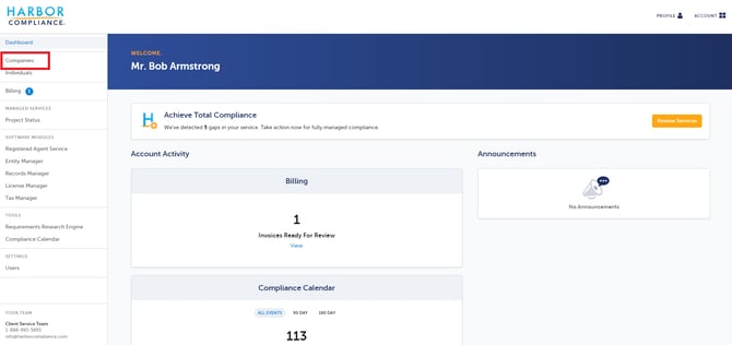 edit - companies module