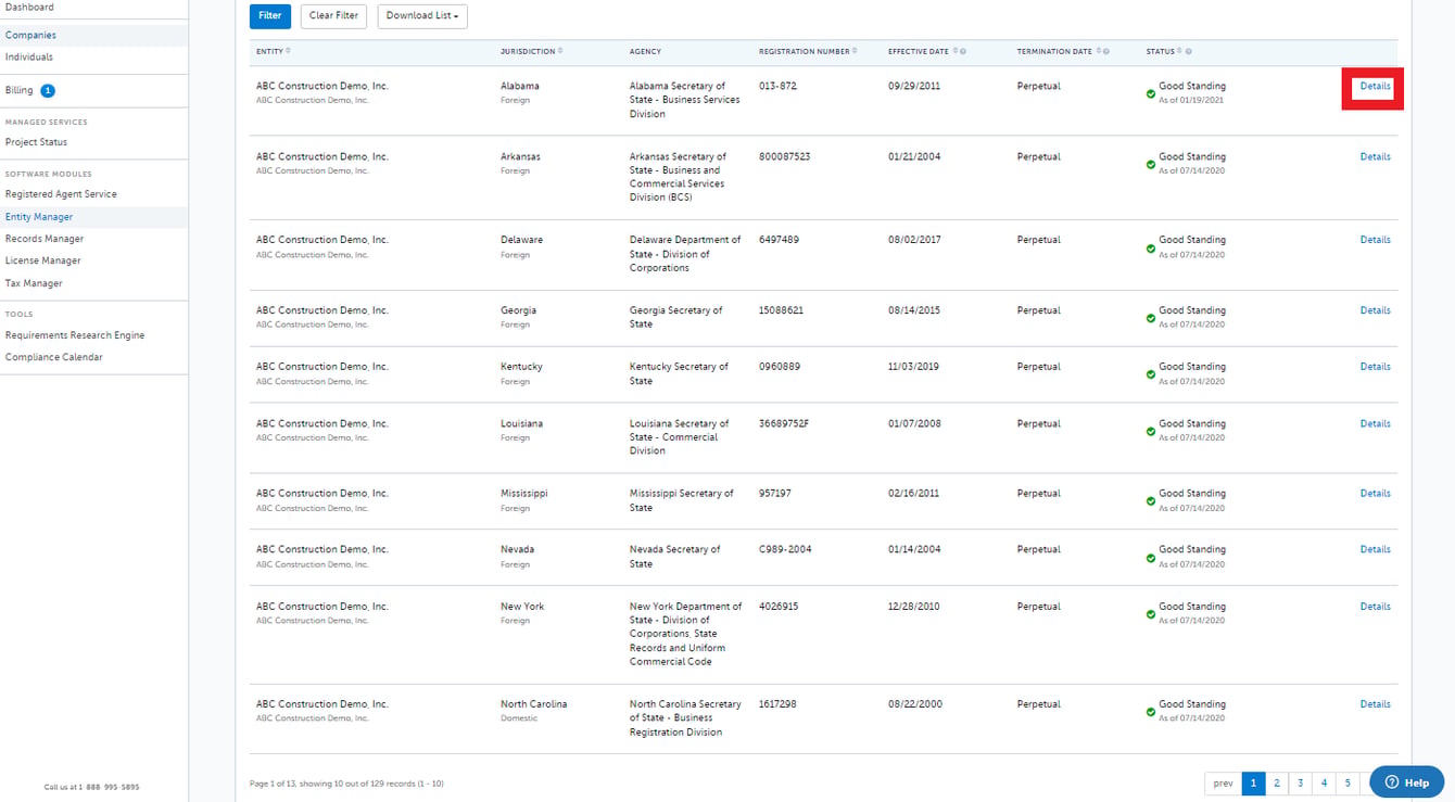 How to add a note to an entity registration